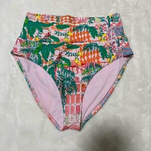 Birdsong Tropical High-Waisted Bikini Bottoms